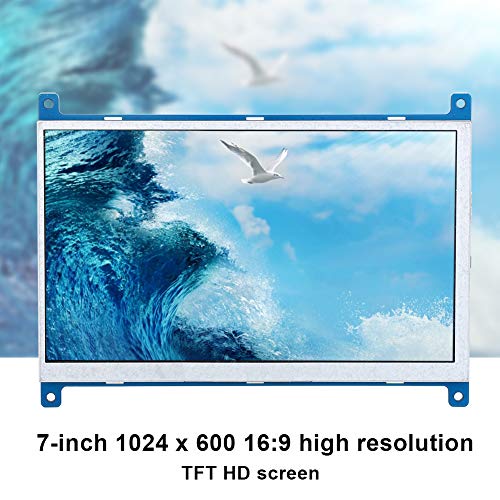 for Raspberry Pi Screen, 7 Inch Mini HDMI Monitor LCD Screen 1024×600 HD TFT Screen Display Compatible with Raspberry Pi 4B/3B, Plug and Play | The Storepaperoomates Retail Market - Fast Affordable Shopping