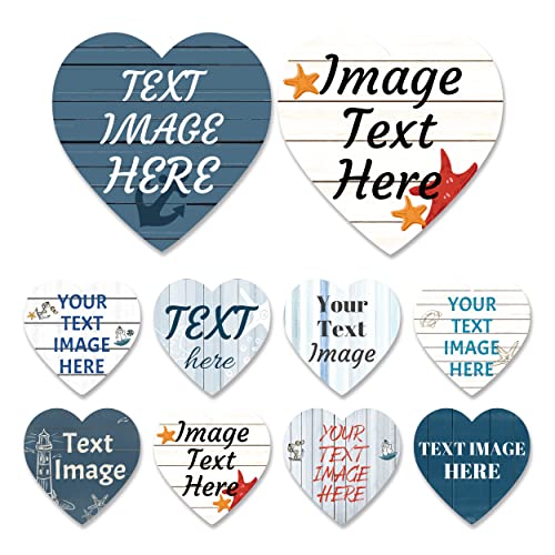 Dkrayshion – Custom Wooden Signs Personalized Text Gifts – Heart Shaped Beach Wooden Wall Signs, Personalized Picture Signs – Custom Signs Great Custom Gifts For Him Or Her, Custom Signs For The Home