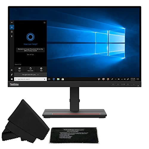 AAAwave Monitor 62C6KAT1US ThinkVision S22e-20 21.5″ Full HD WLED LCD Monitor Vertical Alignment 1920 x 1080-16:9 Raven Black with Microfiber (7″ X 6″) Cleaning Cloth