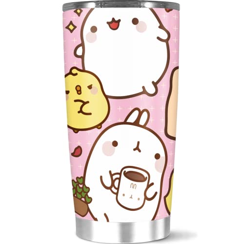 Tumbler Insulated Stainless Steel 20 oz molang Wine Coffee Tea Hot Cold Iced Cup Mug Suit for Home Office Travel