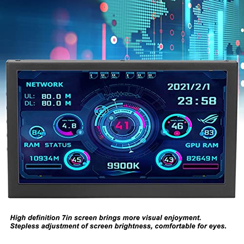 Okuyonic Computer Monitor, Auto Shutdown Stepless Bright Adjustment High Definition PC Secondary Screen ABS for Office | The Storepaperoomates Retail Market - Fast Affordable Shopping