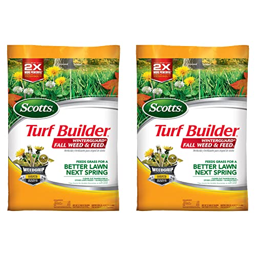 Scotts Turf Builder WinterGuard Fall Weed & Feed3 – Weed Killer Plus Fall Fertilizer, 15,000 sq. ft. (2-Pack)