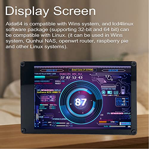 3.5 Inch IPS USB Mini Screen, Computer Temperature Display Type C Sub Screen, PC CPU RAM HDD Monitor for AIDA64, Computer Temp Monitor for PC Computer Case | The Storepaperoomates Retail Market - Fast Affordable Shopping