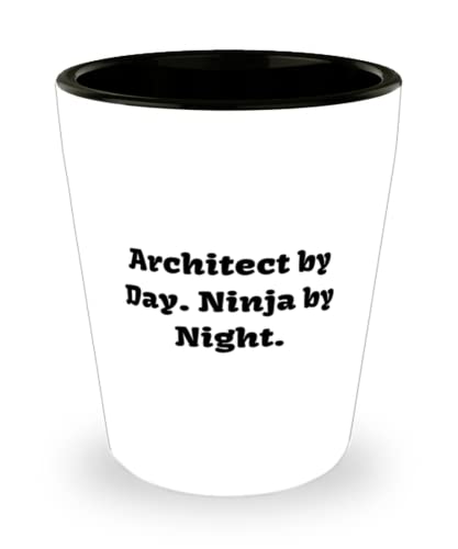 Sarcasm Architect Shot Glass, Architect by Day. Ninja by Night, Fun for Coworkers, Holiday