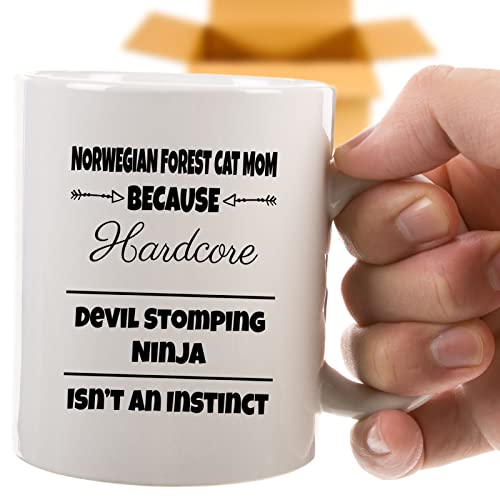 Coffee Mug Norwegian Cat Mom Because Devil Stomping Ninja Isn’t a , Funny 087259