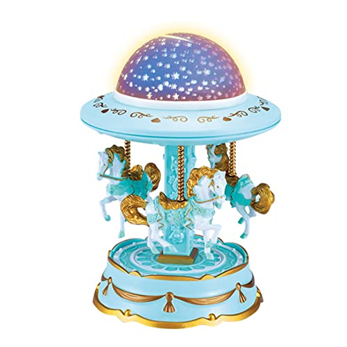 Aaihamo Carousel Music Box for Girls, Creative Star Projection Lantern Carousel Music Box Music Box Girl’s Gifts for Holiday Birthday Bedroom Decor Girl’s Toy