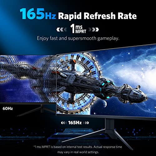 Jlink Gaming Monitor 27 Inch 1080P 165Hz Computer Monitor, 1ms(MPRT) Flicker-Free Low Blue Light HDR Frameless PC Monitor with HDMI DisplayPort, Freesync & G-sync Compatible, Tiltable & VESA Mountable | The Storepaperoomates Retail Market - Fast Affordable Shopping