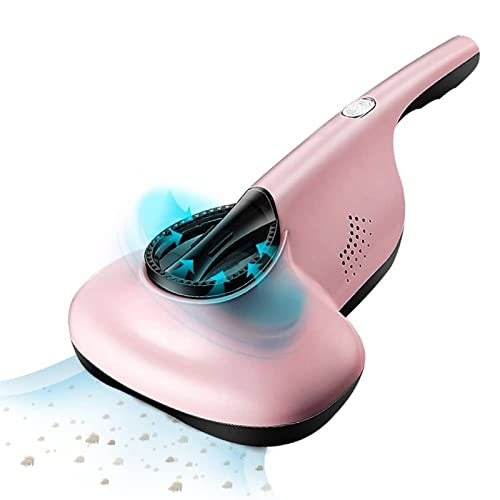 PNEGXIN Mattress Vacuum Cleaner, Bed Vacuum Cleaner with Powerful Suction Effectively Clean Up Bed, Pillows, Curtains, Sofas, Pets Hair, Pink