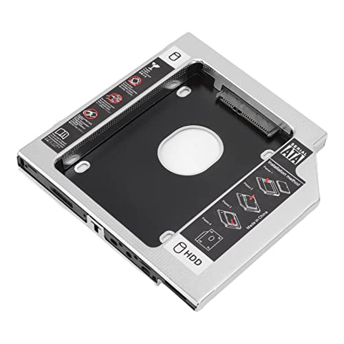 to 2nd HDD SSD Enclosure Hard Drive Caddy Tray Easy Installation for PC Aluminum Alloy