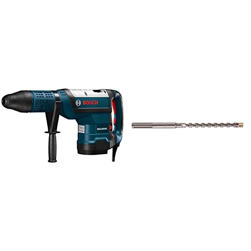 BOSCH RH1255VC SDS-max Rotary Hammer, 2 In.&BOSCH HC5020 5/8 In. x 13 In. SDS-max Speed-X Carbide Rotary Hammer Bit for Concrete Drilling, Gray
