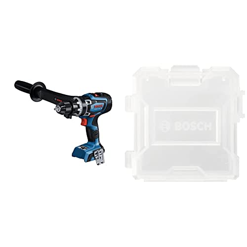 Bosch GSB18V-1330CN PROFACTOR 18V Connected-Ready 1/2 In. Hammer Drill/Driver (Bare Tool)&BOSCH CCSBOXX Clear Storage Box for Custom Case System