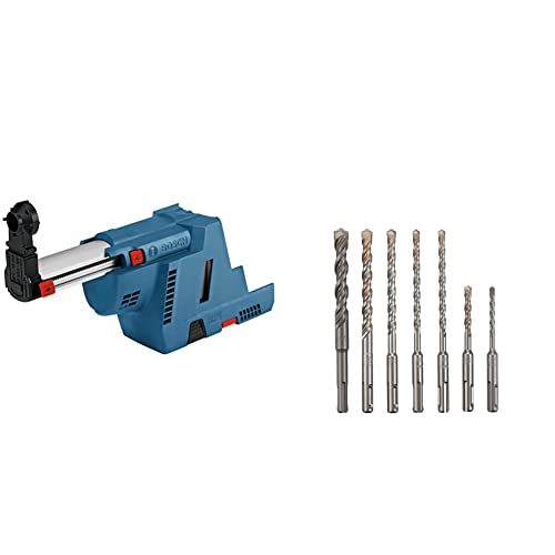 BOSCH GDE18V-16 SDS-plus Dust Collection Attachment&BOSCH 7 Piece Carbide-Tipped SDS-plus Rotary Hammer Drill Bit Set with Storage Case HCK001, Gray | The Storepaperoomates Retail Market - Fast Affordable Shopping