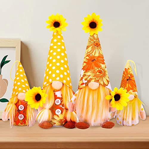 RECHIATO Sumflow Gnome Gifts for Women – Spring Flowers Gnomes Decorations for Home – Spring Summer Autumn Home Decor for Table – Mother’s Day & Thanksgiving & Christmas Kitchen Decor