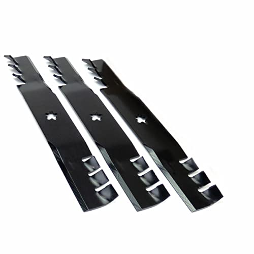 (3) Toothed Mulching Blades for Husqvarna 48″ 532173921