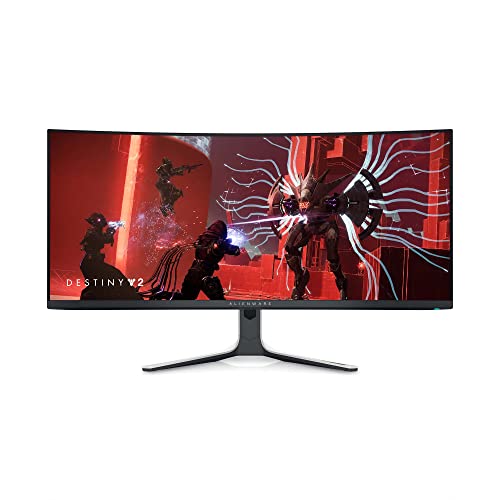 Alienware AW3423DW 34.18-inch Quantom Dot-OLED Curved Gaming Monitor, 3440×1440 Pixels at 175Hz, Lunar Light (Renewed)