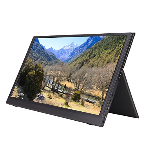 Portable Monitor, 15 Inch 2K HD IPS Screen Gaming Monitor HDR Technology Ultra Thin Metal Narrow Frame PC Monitor Built in Speakers for Laptop PC Phone