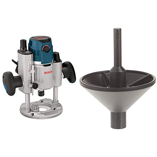 BOSCH 120-Volt 2.3 HP Electronic Plunge Base Router MRP23EVS&BOSCH RA1151 Router Subbase Centering Pin and Cone
