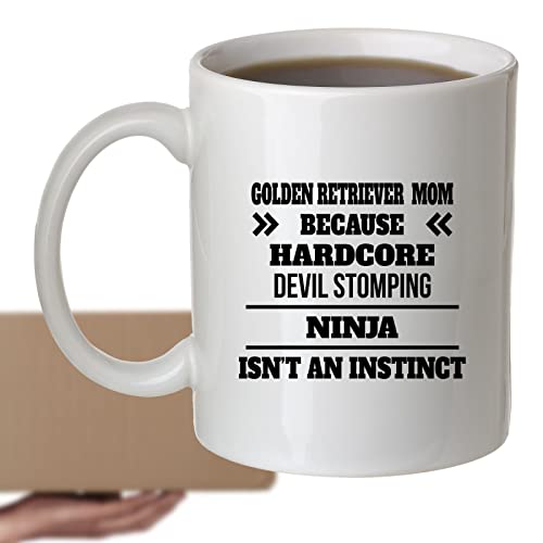 Coffee Mug Golden Retriever Mom Because Devil Stomping Ninja Isn’t a , Funny 353191