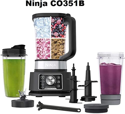 Ninja CO351B SS351 Foodi Power Pitcher System, Smoothie Bowl Maker, 4in1 Blender + Food Processor, Single Serve Blender 1400WP smartTORQUE 6 Auto-iQ Presets (Renewed) (Ninja CO351B) | The Storepaperoomates Retail Market - Fast Affordable Shopping