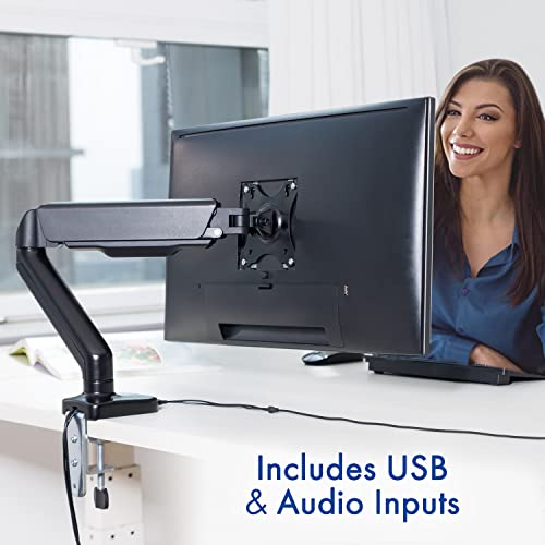 Stellar Mounts Spring LCD Monitor Arm with USB and Multimedia Ports for: AOC 24B2XH 24″ Full HD IPS Monitor, 3-Sided Frameless & Ultra Slim HDMI and VGA inputs, Lowblue Mode | The Storepaperoomates Retail Market - Fast Affordable Shopping