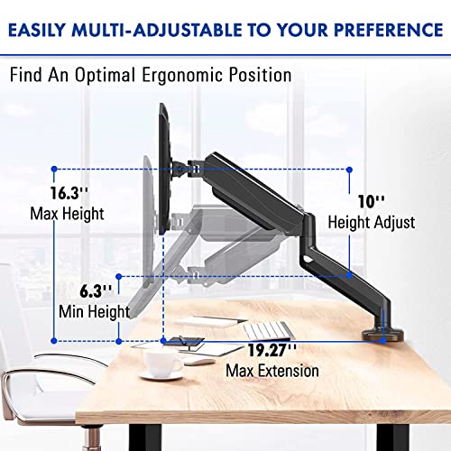 Stellar Mounts Spring LCD Monitor Arm with USB and Multimedia Ports for: AOC C27G2Z 27″ Curved Frameless Ultra-Fast Gaming Monitor, FHD 1080p, 0.5ms 240Hz, FreeSync Black, 27″ FHD Curved | The Storepaperoomates Retail Market - Fast Affordable Shopping
