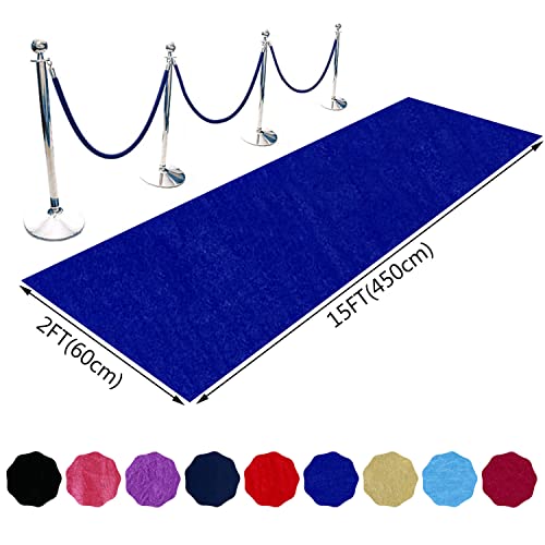 FANPROMS Aisle Runners for Weddings Blue Aisle Runner 2FTx15FT Carpet Runner for Party Prom Walkway Rug Runway Decorations Floor Runner for Outdoor Weddings Halloween Aisle Decor for Wedding Ceremony | The Storepaperoomates Retail Market - Fast Affordable Shopping