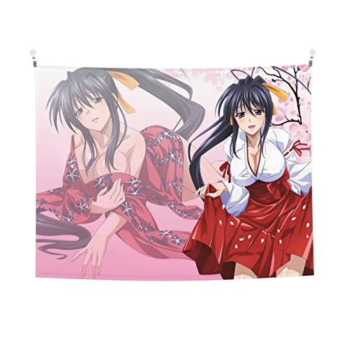 JEGNDGYE Anime High School DxD Akeno Himejima Tapestry Wall Hanging,Anime Tapestry Poster Home Decor for Birthday Living Room Bedroom Wall Art Decoration, Size 37.4×28.7 IN