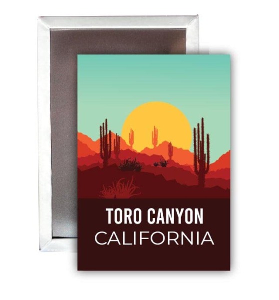 Toro Canyon California 2.5 x 2.5-Inch Fridge Magnet Desert Design