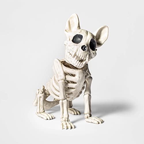 10.5″ Dog Skeleton Halloween French Bulldog Dog Skeleton and Life Size Dog Skeleton for Halloween Dog Skeleton Decorations Posable Joints for Pose Skeleton Prop Indoor/Outdoor Spooky