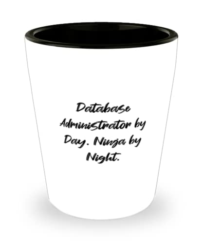 Brilliant Database administrator, Database Administrator by Day. Ninja by Night, Database administrator Shot Glass From Team Leader