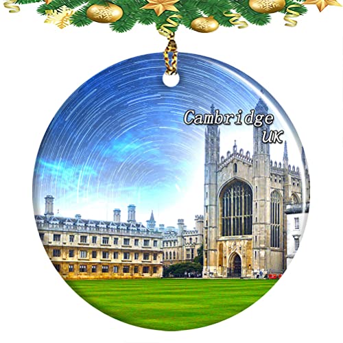 UK Cambridge Hanging Ornament Christmas Tree Pendant Wedding Gift Holiday Decoration Ceramic Sheet