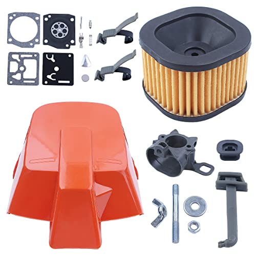 Mtanlo Top Air Filter Cover Carb Holder Intake Adpator For Husqvarna 362 365 371 372XP , Air Filter Cover , Air Filter Assembly , Adaptor , Throttler Rod , Clip , Carb Kit
