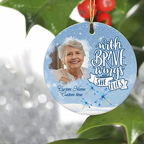 Memorial Ornament, Brave Wings Remembrance Ornament, Sympathy Gift for Loss of Loved one – OVT17 (2, One-Side) | The Storepaperoomates Retail Market - Fast Affordable Shopping