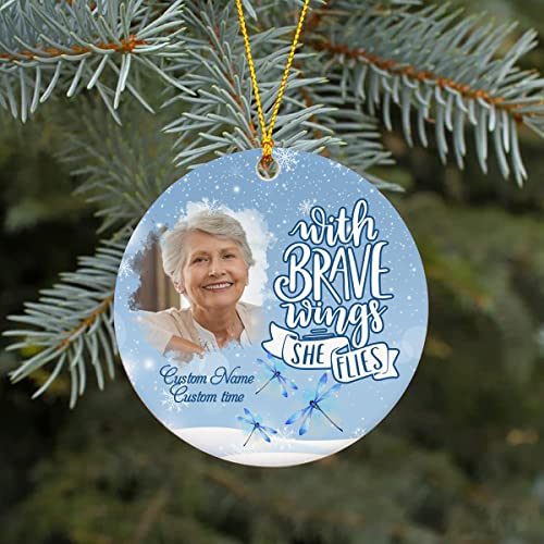 Memorial Ornament, Brave Wings Remembrance Ornament, Sympathy Gift for Loss of Loved one – OVT17 (2, One-Side) | The Storepaperoomates Retail Market - Fast Affordable Shopping