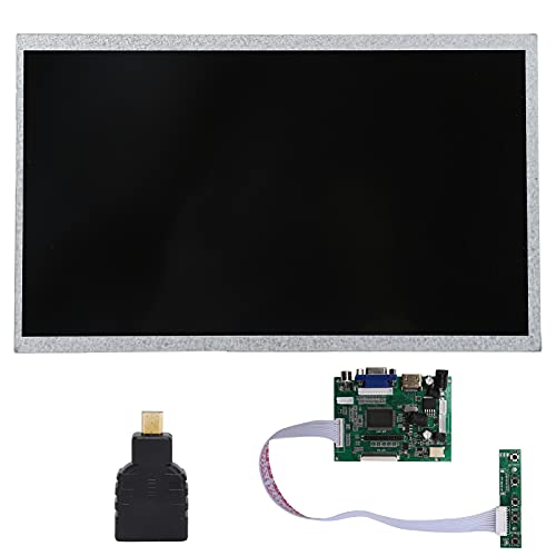 Driver Board for Raspberry Pi, 10.1in 1024×600 Screen LCD Display with Driver Board Monitor, Supports VGA and HDMI Portable Monitor for Raspberry Pi