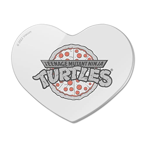 Teenage Mutant Ninja Turtles Pizza Logo Heart Acrylic Fridge Refrigerator Magnet