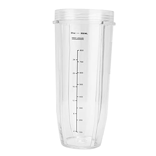 Tall Jar Cups, 32Oz Replacement Cup Blender Cup Container Fit for Nutri Ninja 1000W Blender Accessories