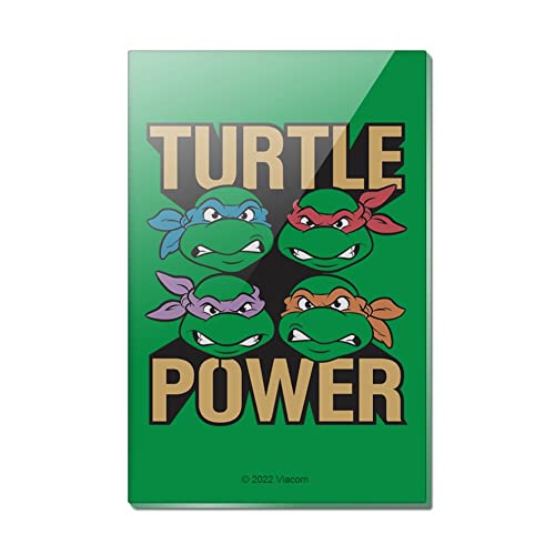 Teenage Mutant Ninja Turtles Power Headshots Rectangle Acrylic Fridge Refrigerator Magnet
