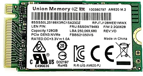 Oydisen Union Memory 128GB M.2 PCI-e NVME Internal Solid State Drive 42mm 2242 Form Factor M Key, OEM Package