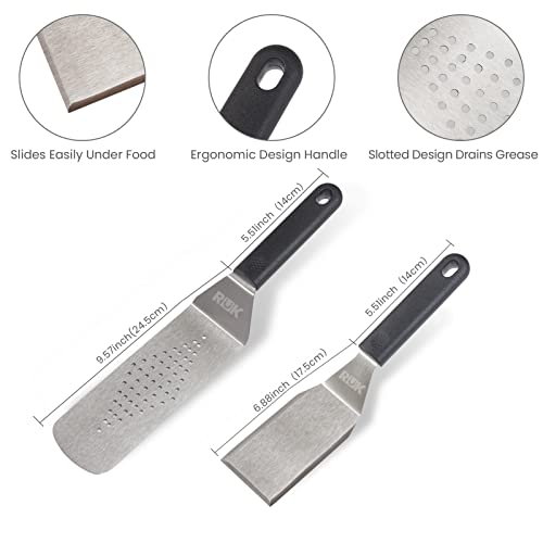 RüK Griddle Accessories Kit, 11 Pcs Anti-Scalding Long Handle Flat Top Griddle Accessories Set with Professional Metal Spatula, Griddle Scraper, Cleaning Kit, E-Cookbook for Blackstone and Camp Chef… | The Storepaperoomates Retail Market - Fast Affordable Shopping