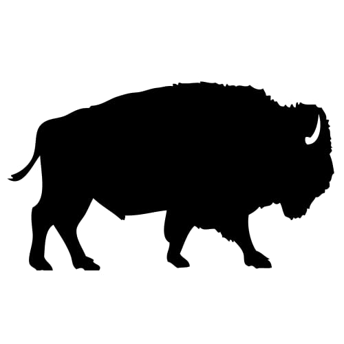 Buffalo Animal Silhouette Metal Wall Art – Inspiring Metal Bison Wall Art Decorative Accent Home Decor Sign – Made in the USA – Indoor Outdoor Metal Decor Garage Porch Home – 24 Inch – Black