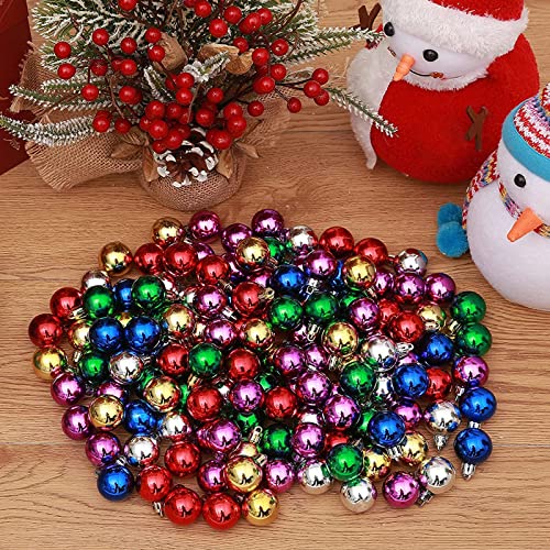 KTKDE Colorful Christmas Ball Ornaments 1.18″ 144 Pcs Christmas Tree Decorations Shatterproof Hanging Christmas Small Ornament Balls for Holiday Party Wreath Tabletop Xmas Tree Decor (Colorful)