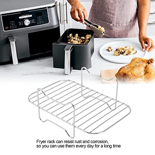 Multi Purpose Cooking Baking Grilling Rack Stainless Steel Fryer Rack Fryer Accessories for Ninja Foodi DZ201 401 | The Storepaperoomates Retail Market - Fast Affordable Shopping
