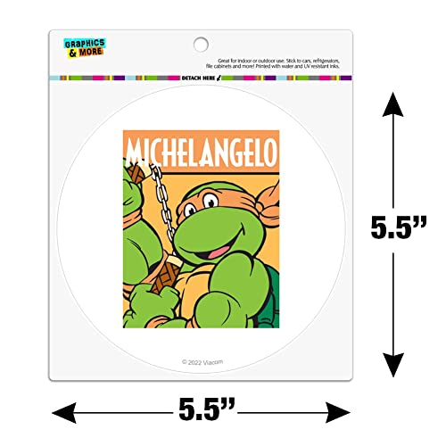 Graphics and More Teenage Mutant Ninja Turtles Michelangelo Automotive Car Refrigerator Locker Vinyl Circle Magnet | The Storepaperoomates Retail Market - Fast Affordable Shopping