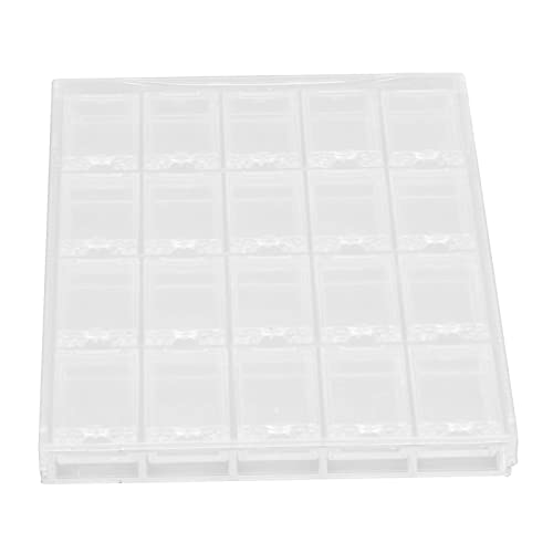 20 Grids Nail Storage Box, Detachable Transparent Multifunctional Jewelry Grid Organizer Nail Storage Grid Adjustable Storage Boxes