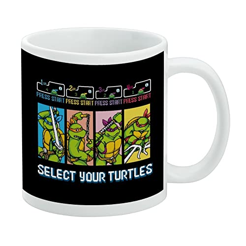 Teenage Mutant Ninja Turtles Select Your Turtles Ceramic Coffee Mug, Novelty Gift Mugs for Coffee, Tea and Hot Drinks, 11oz, White