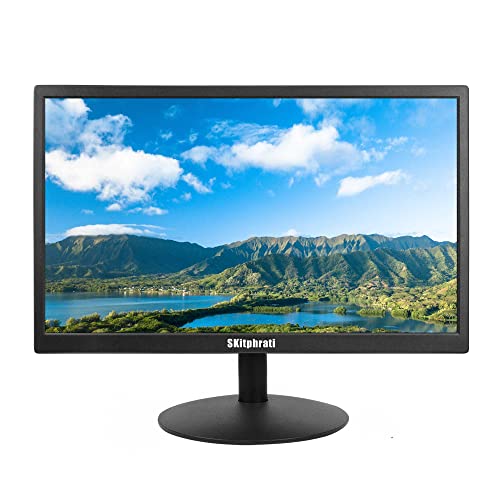 SKitphrati 17 inch PC Monitor LED Monitor 1440×900, 60HZ, 5Ms, 16:10, Viewing Angle 95°(Horizontal),TN Panel, VESA Wall Mountable, VGA & HDMI Port, Black