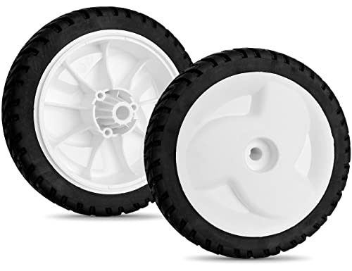 Budrash 105-1814 Front Wheels for Toro Mower – 8″ Drive Wheel Assembly for Toro 22″ Recycler Self-Propelled Personal Pace Walk-Behind Lawn Mower 20005 20017, 2 Pack