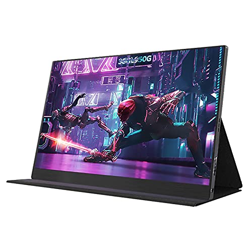 FURUIWUFENG Computer Monitor 144Hz 2K Portable Monitor 15.6” HDR FHD IPS Gaming with USB-C HDMI External Computer Display for PS4 PS5 Xbox Switch PC Phone, 2560×1440 Monitor