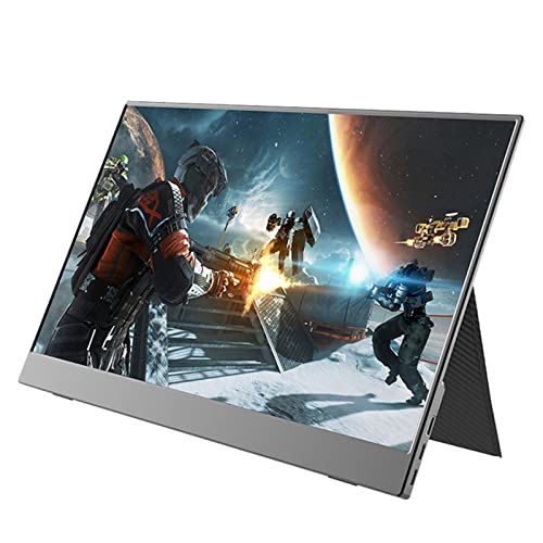 FURUIWUFENG Computer Monitor USB-C Portable Monitor 15.5” HDR FHD Laptop Monitor W/Smart Cover Dual Type-C Mini HDMI, Speakers, Computer Display for Laptop PC Phone Mac Xbox PS4 Switch Monitor